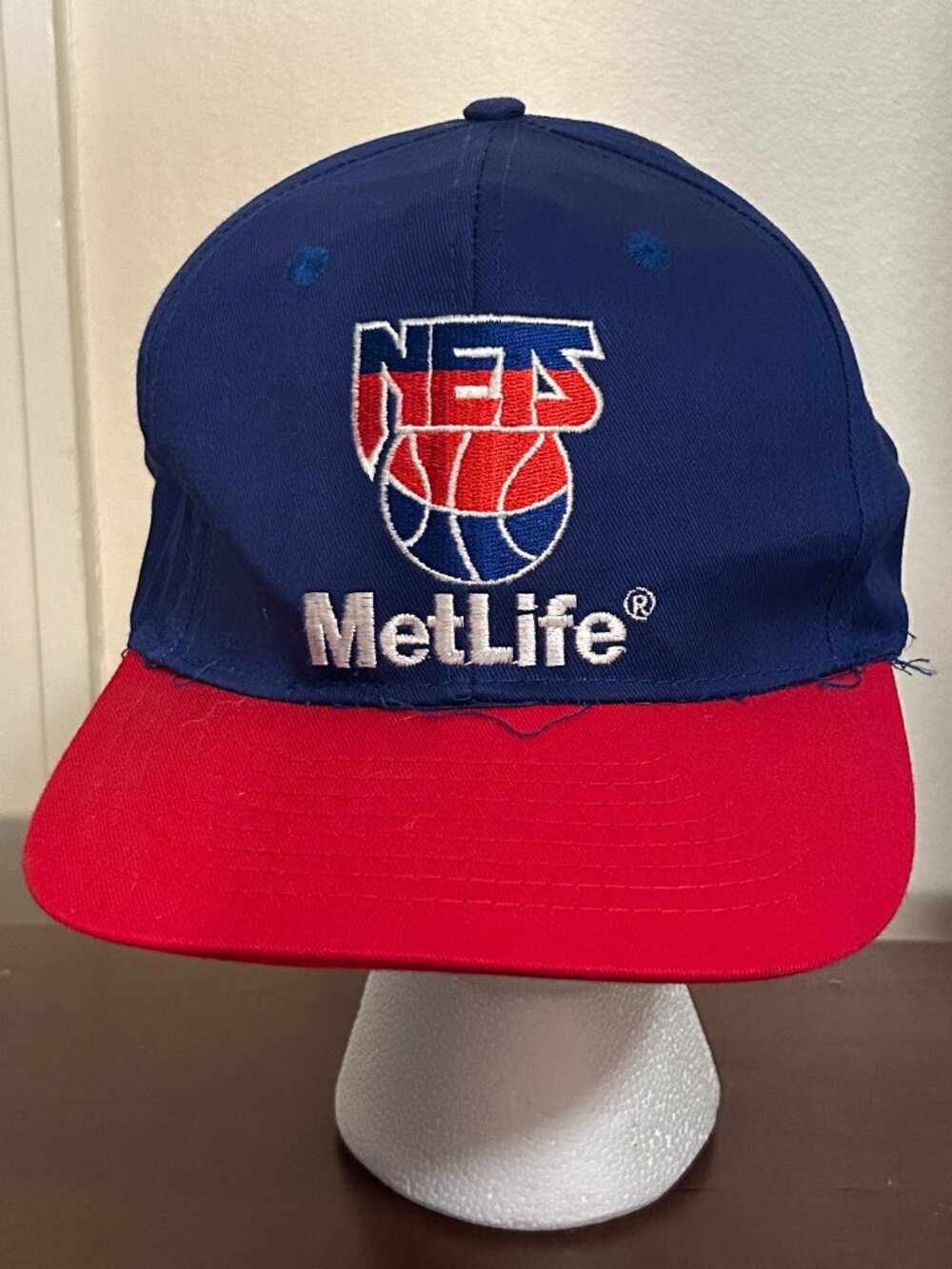 VINTAGE New Jersey Nets Hat NBA Cap Snapback Basketball NJ Adjustable